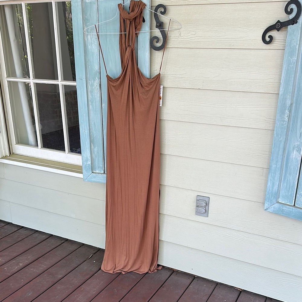 Alice + Olivia Brown Maxi Dress NWT